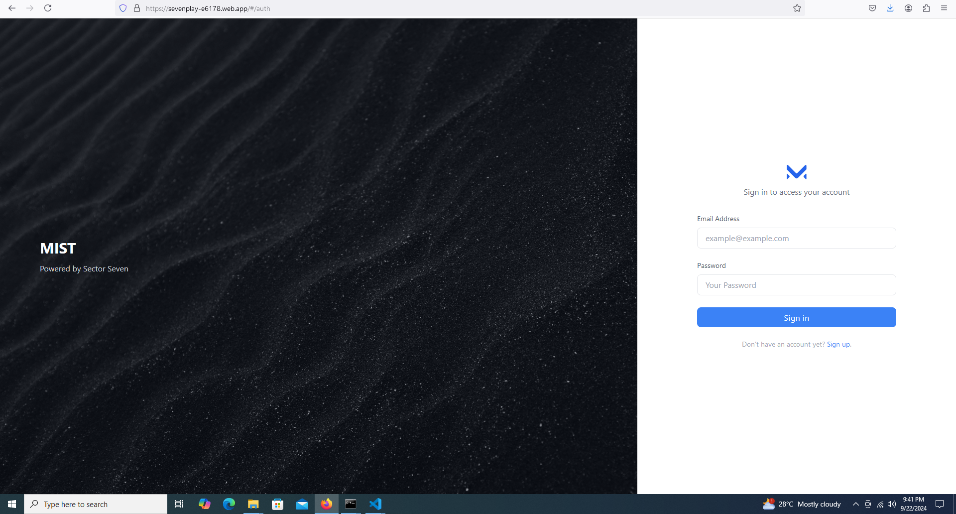 Firebase Web App preview
